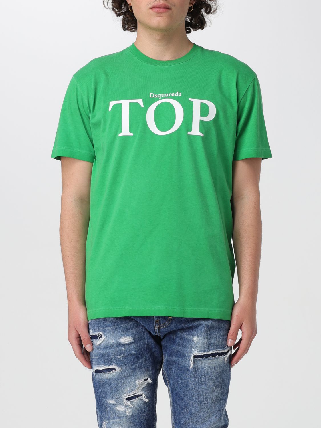 Shop Dsquared2 T-shirt  Men Color Green