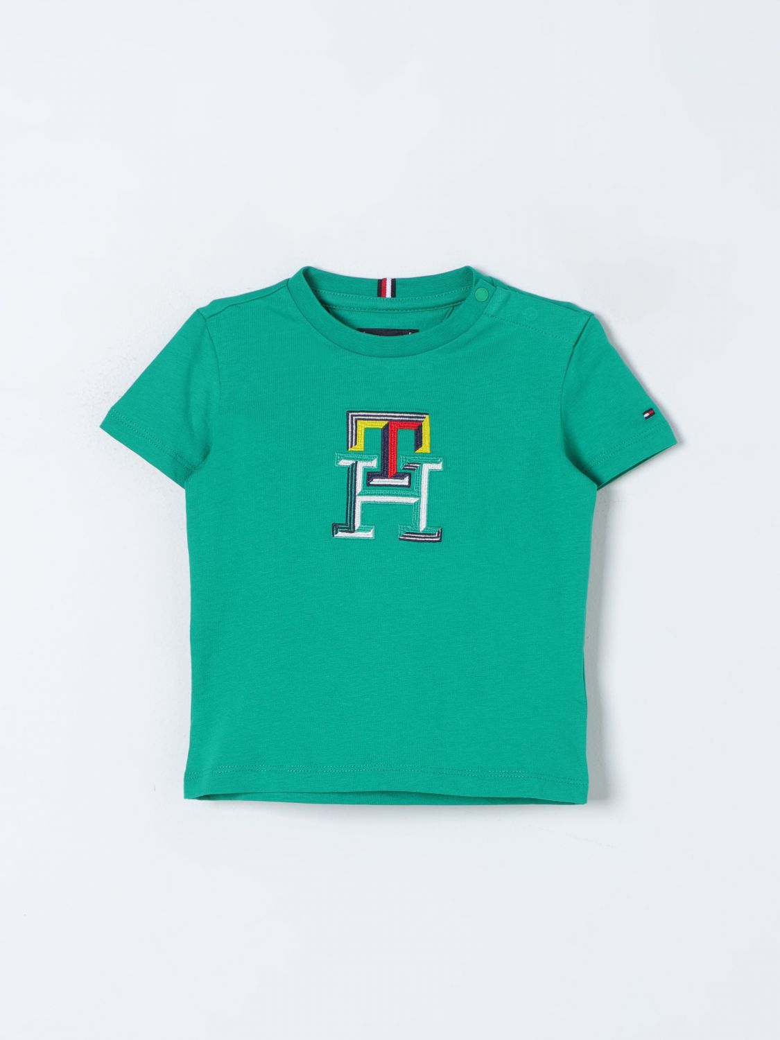 T恤 TOMMY HILFIGER 儿童 颜色 绿色