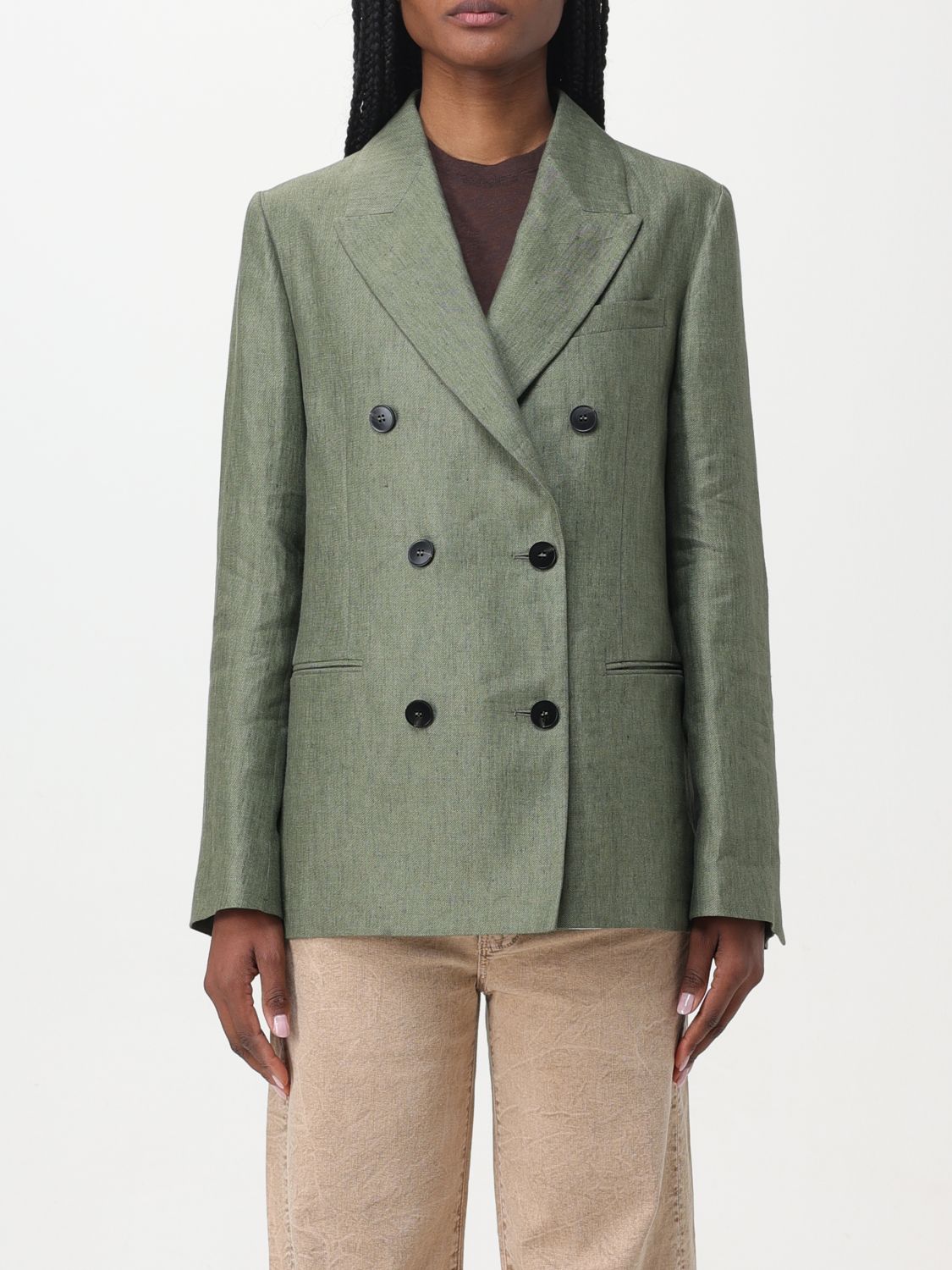 Shop Slowear Jacket  Woman Color Green