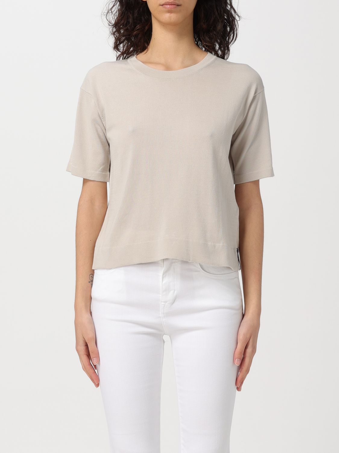 Shop K-way T-shirt  Woman Color Beige