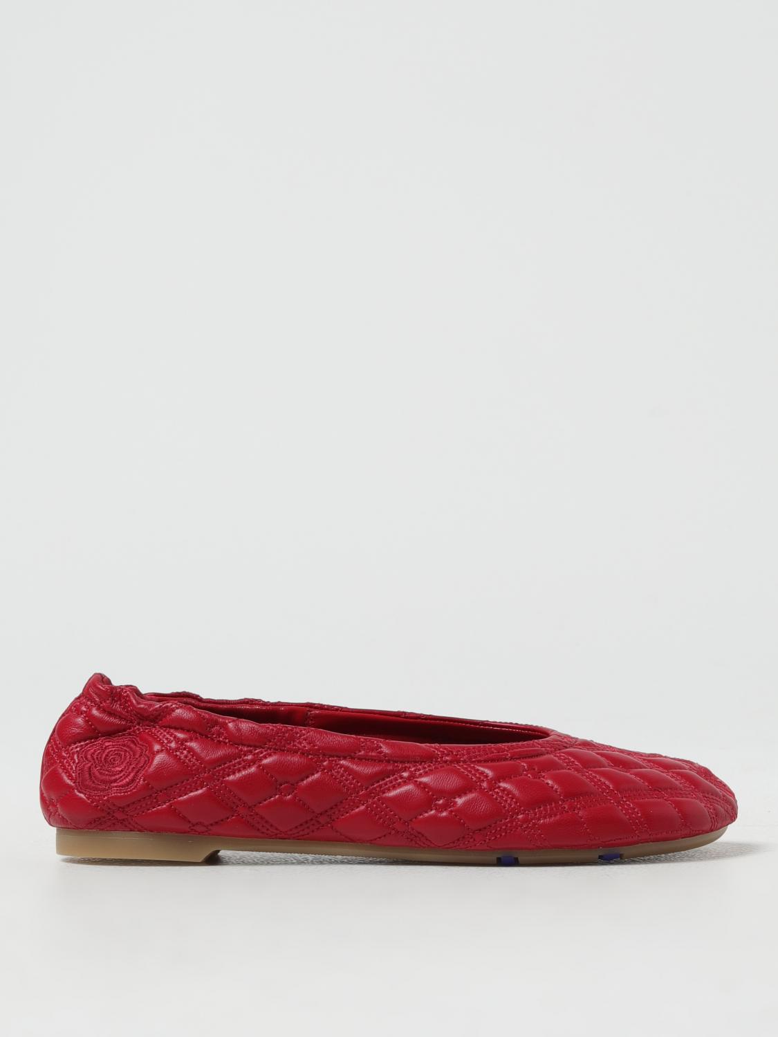 Shop Burberry Ballet Flats  Woman Color Red