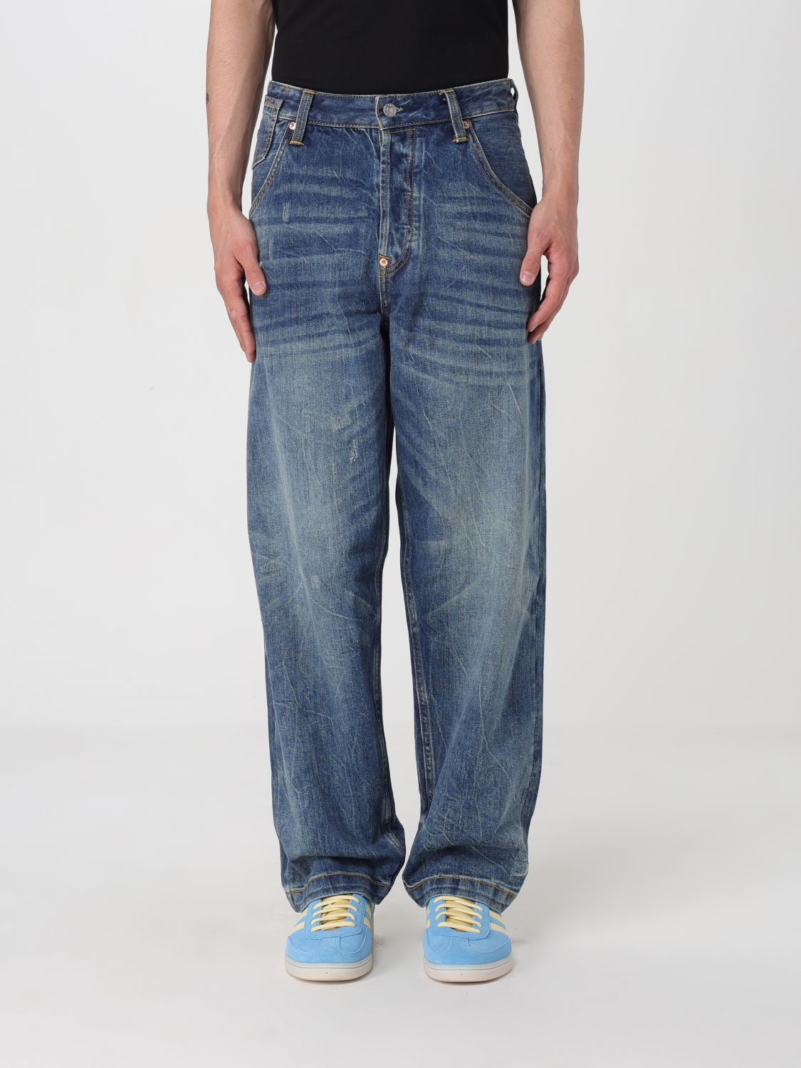 Shop Evisu Jeans  Men Color Denim