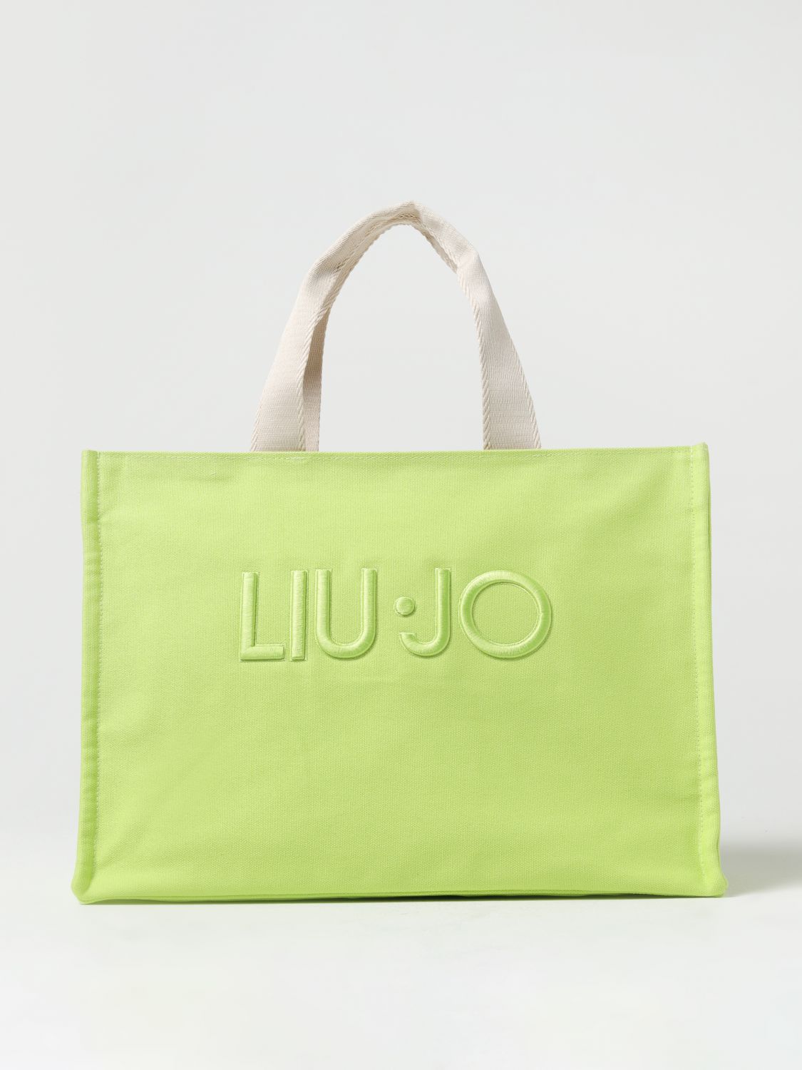 Shop Liu •jo Tote Bags Liu Jo Woman Color Lime