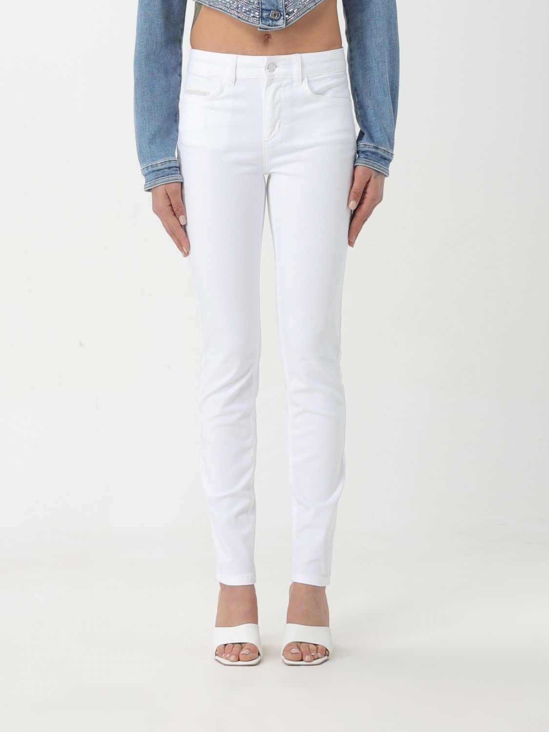 Shop Liu •jo Jeans Liu Jo Woman Color White