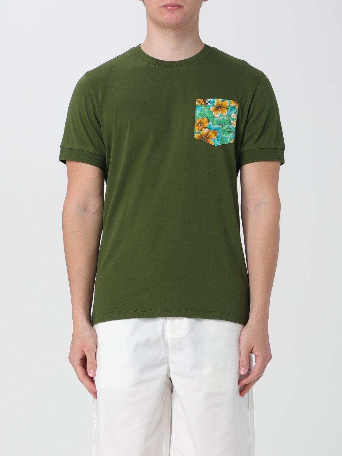 T恤 SUN 68 男士 颜色 绿色