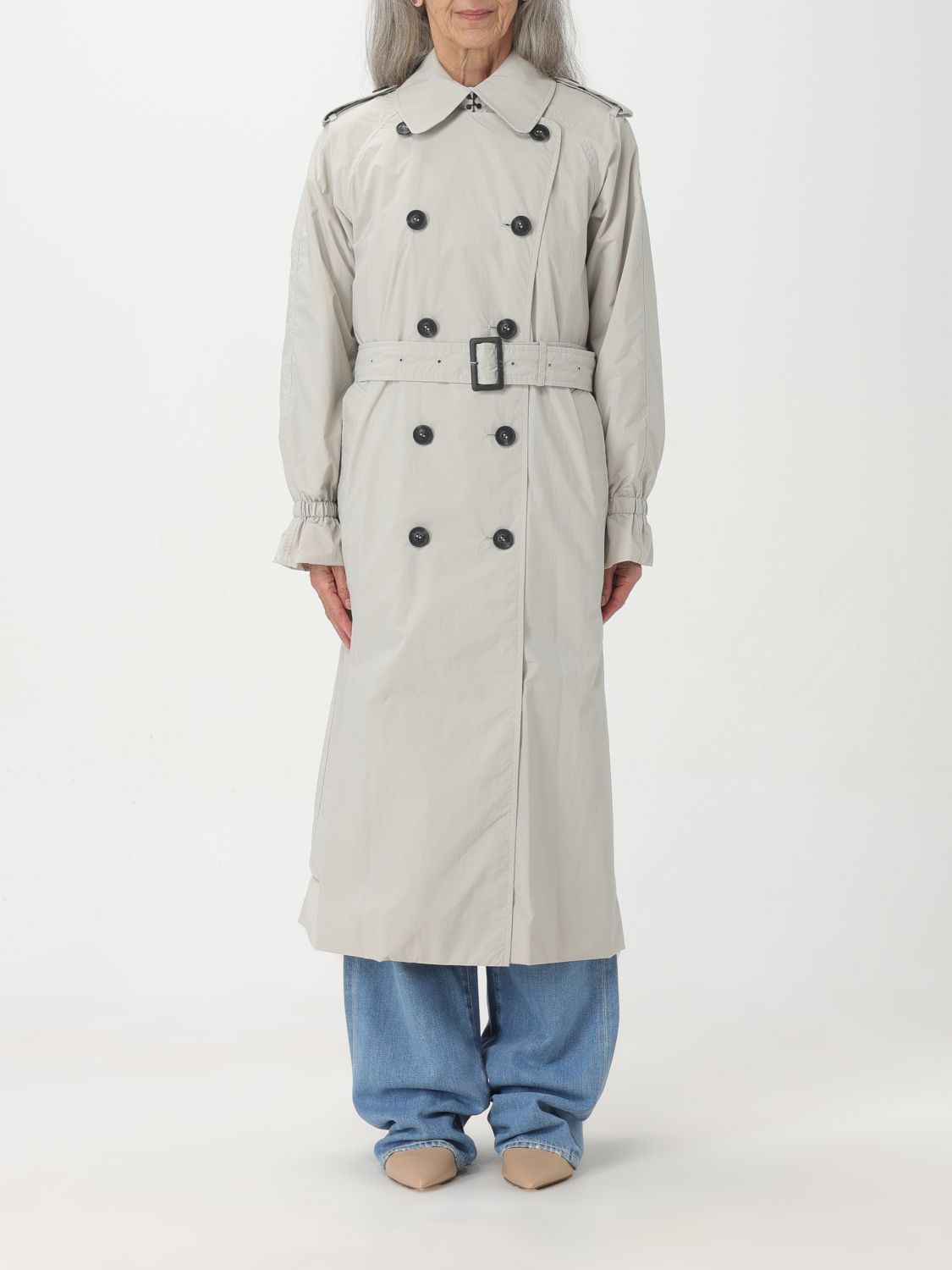 Shop Save The Duck Trench Coat  Woman Color Rope