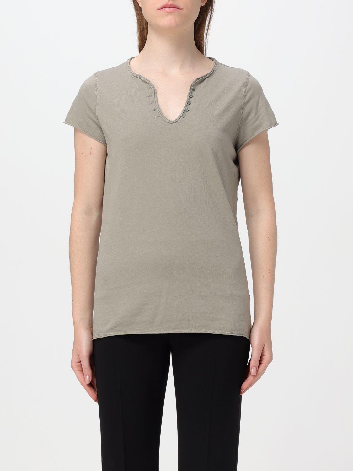 Shop Zadig & Voltaire T-shirt  Woman Color Grey