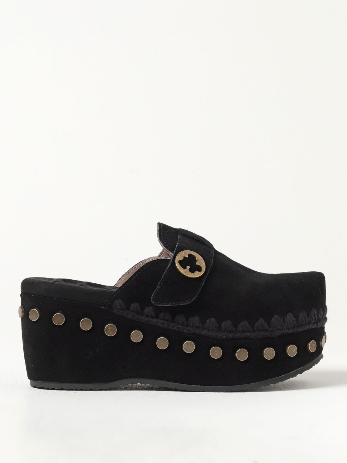 Shop Mou Flat Sandals  Woman Color Black