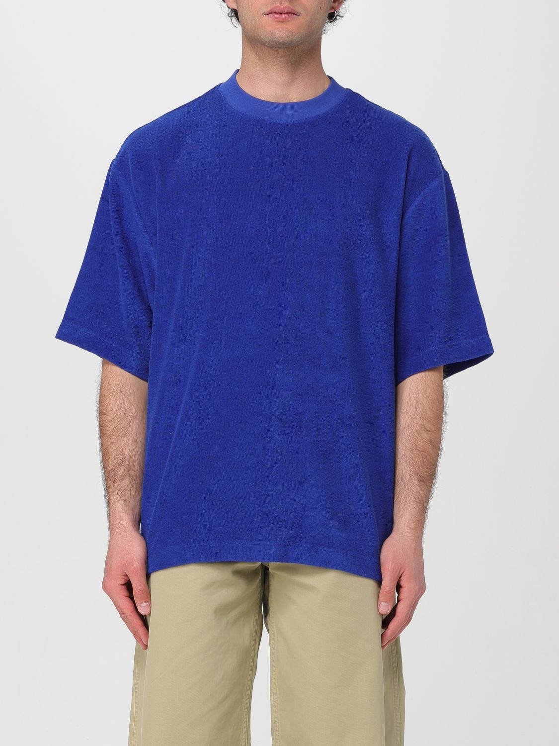 Shop Burberry T-shirt  Men Color Blue