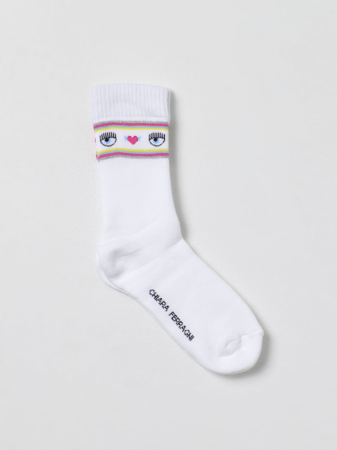 Shop Chiara Ferragni Girls' Socks  Kids Color White