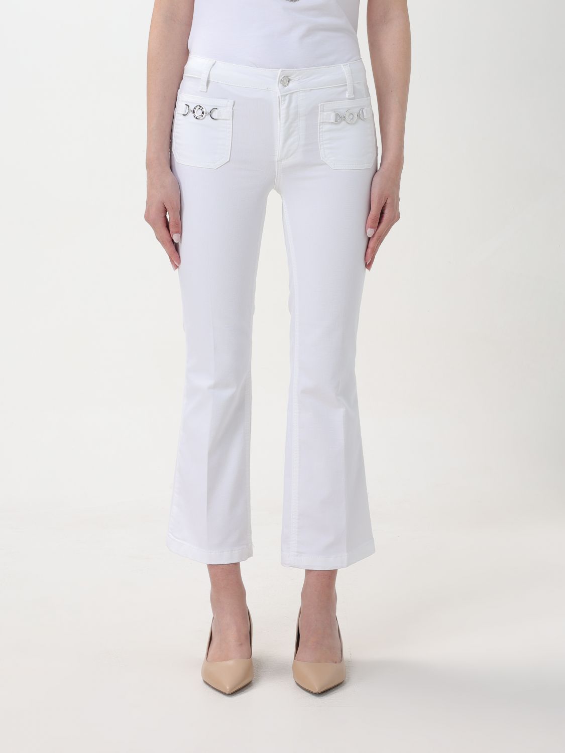 Shop Liu •jo Pants Liu Jo Woman Color White