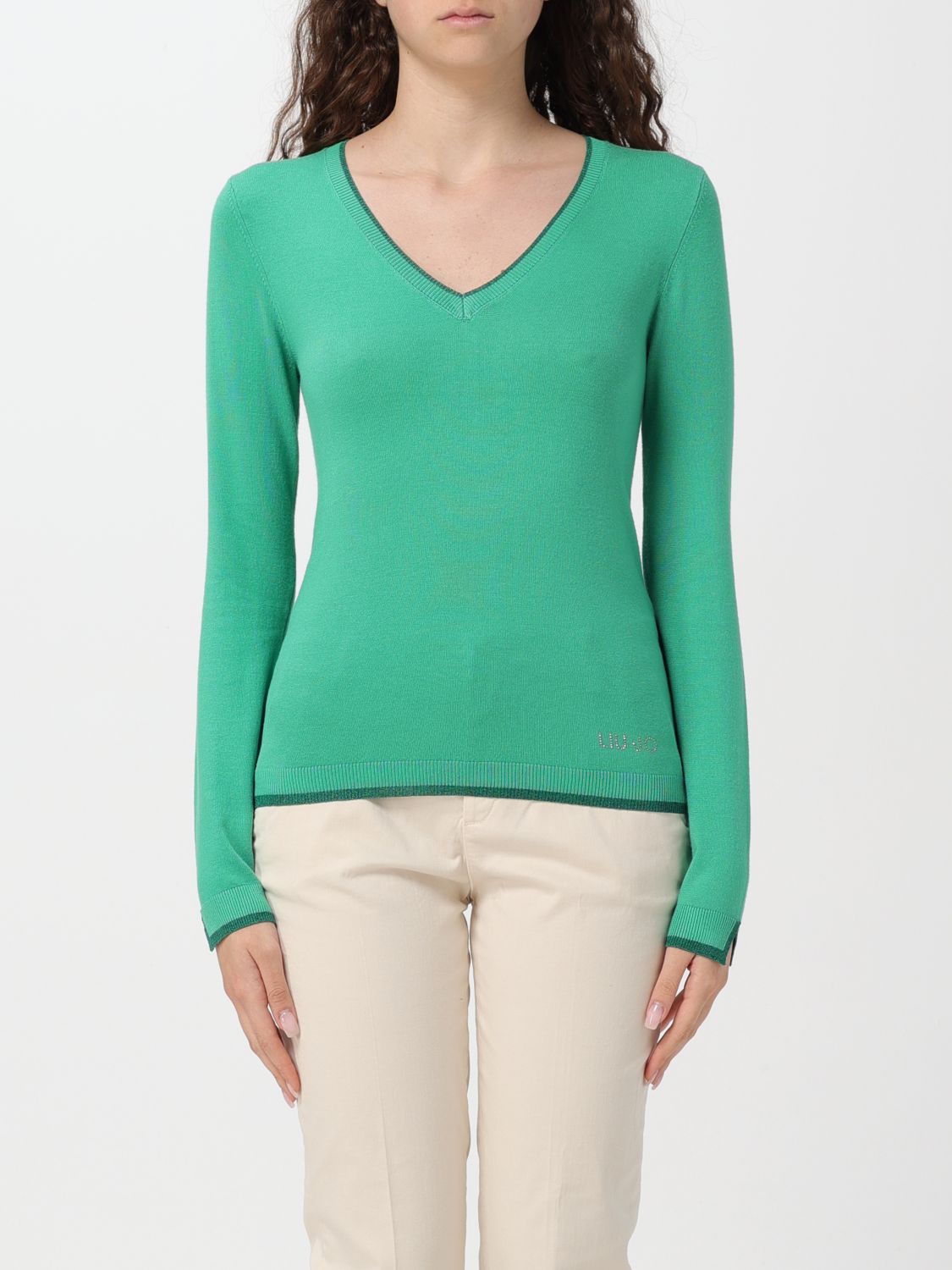 Shop Liu •jo Sweater Liu Jo Woman Color Green
