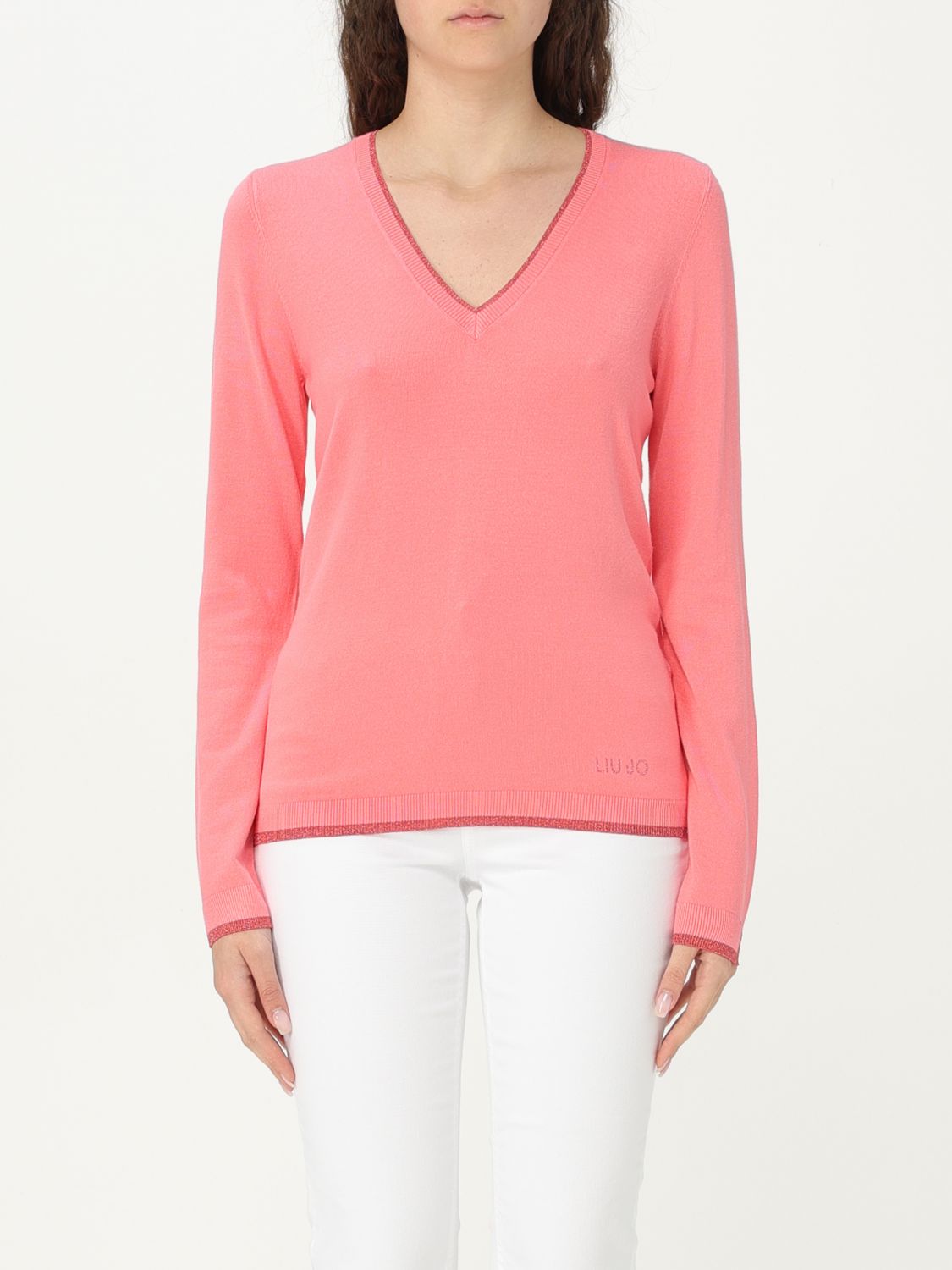 Shop Liu •jo Sweater Liu Jo Woman Color Coral