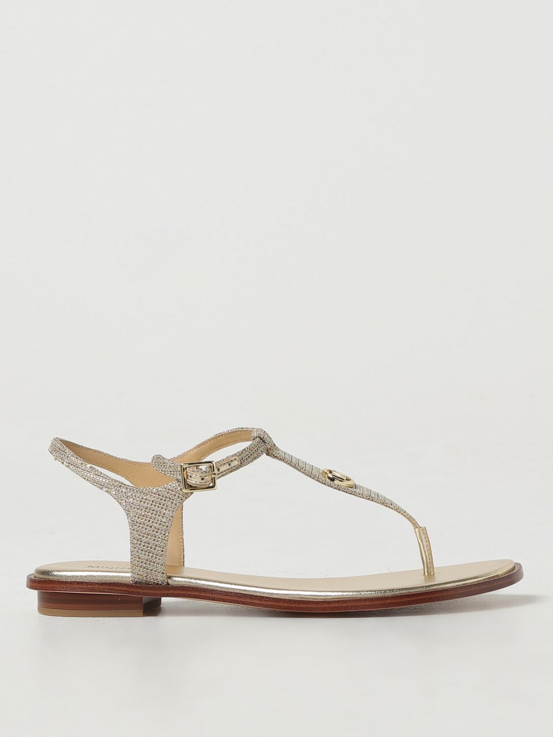 Shop Michael Kors Flat Sandals  Woman Color Gold