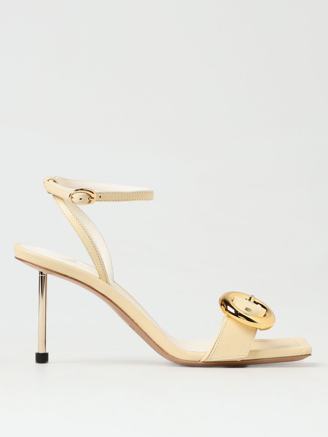 Shop Jacquemus Flat Sandals  Woman Color White