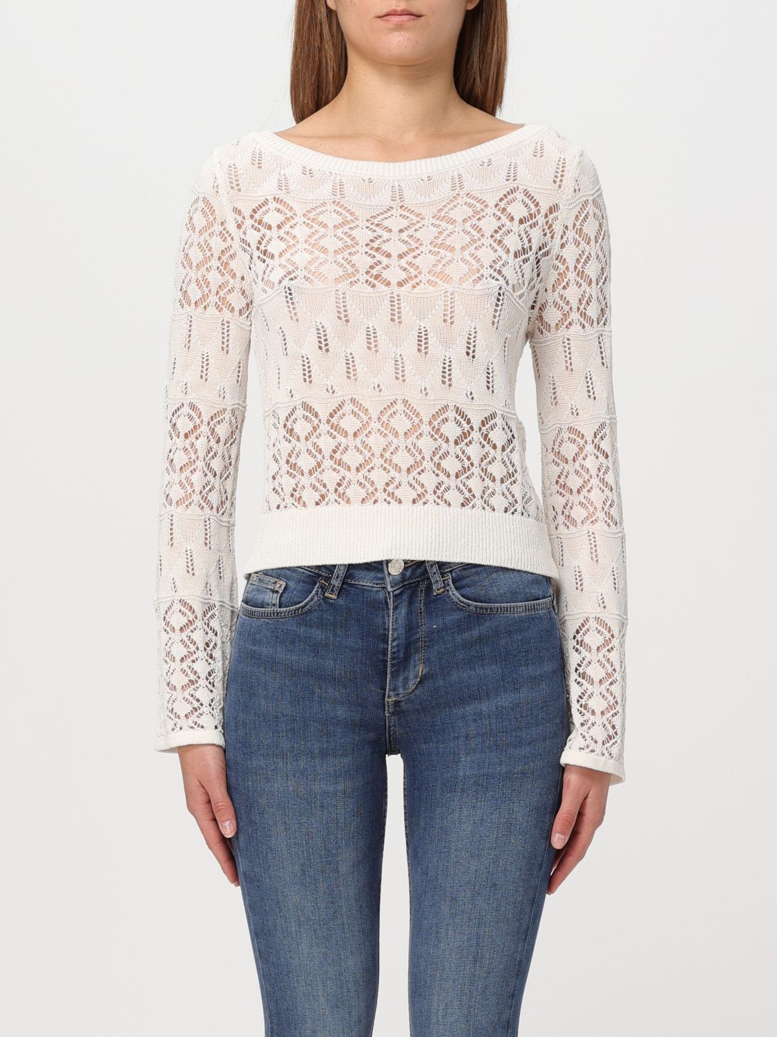 Shop Liu •jo Sweater Liu Jo Woman Color White