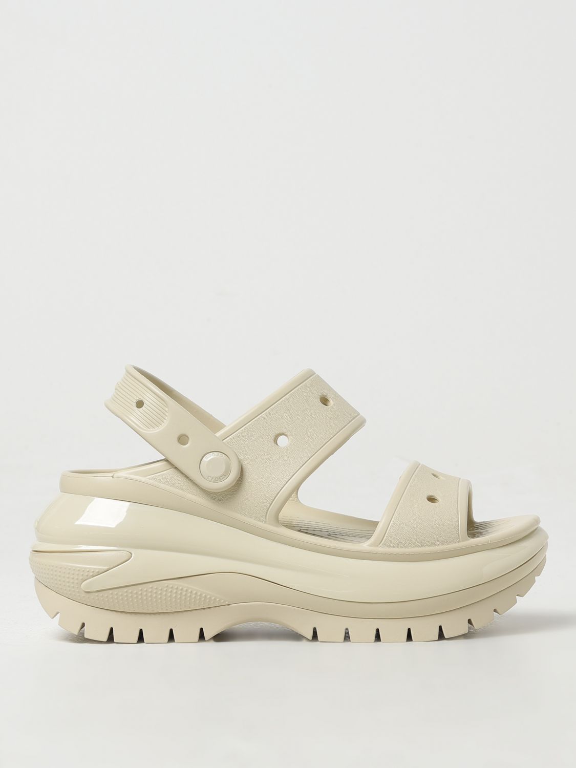 Shop Crocs Flat Sandals  Woman Color White
