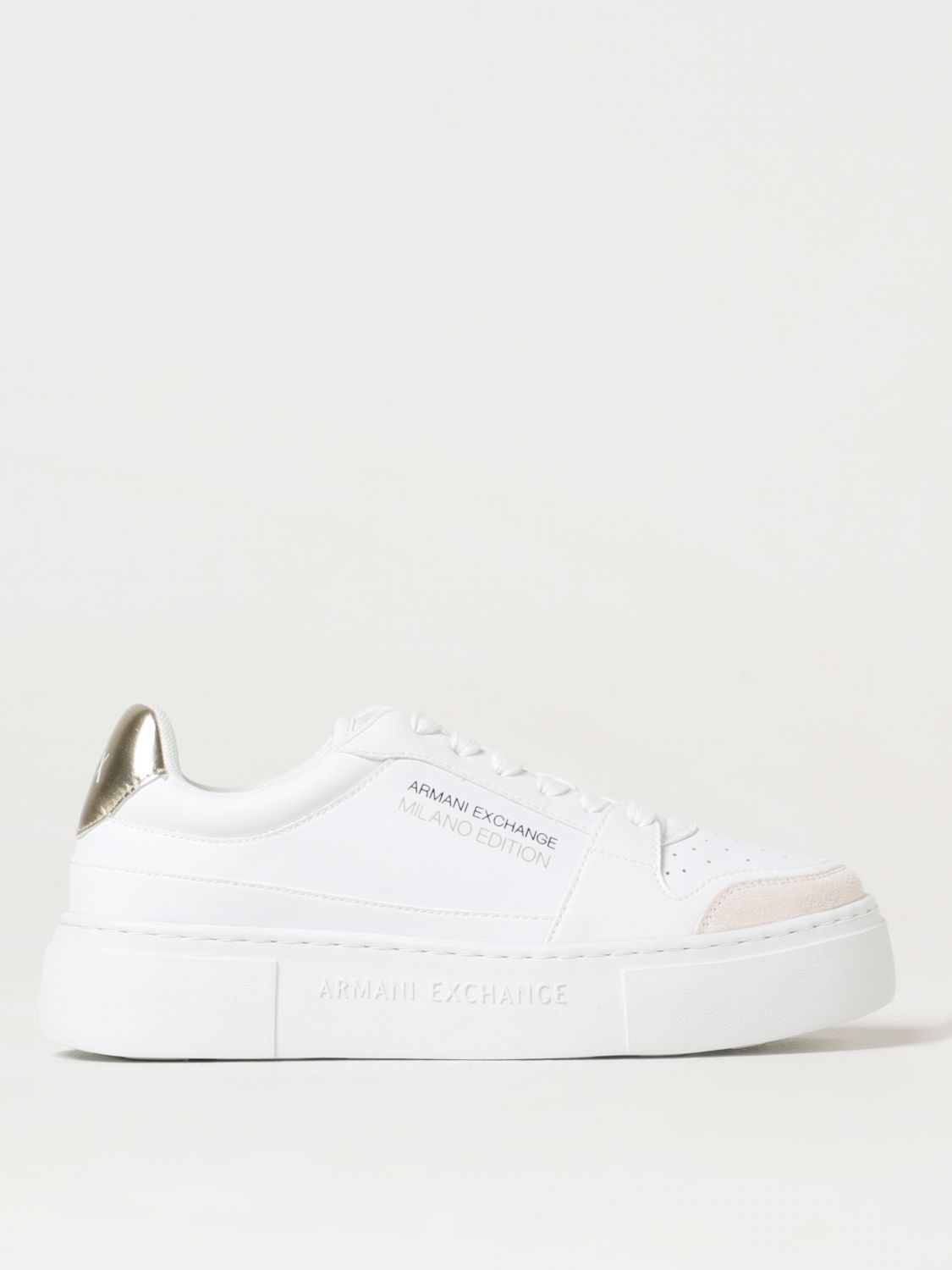 Shop Armani Exchange Sneakers  Woman Color White