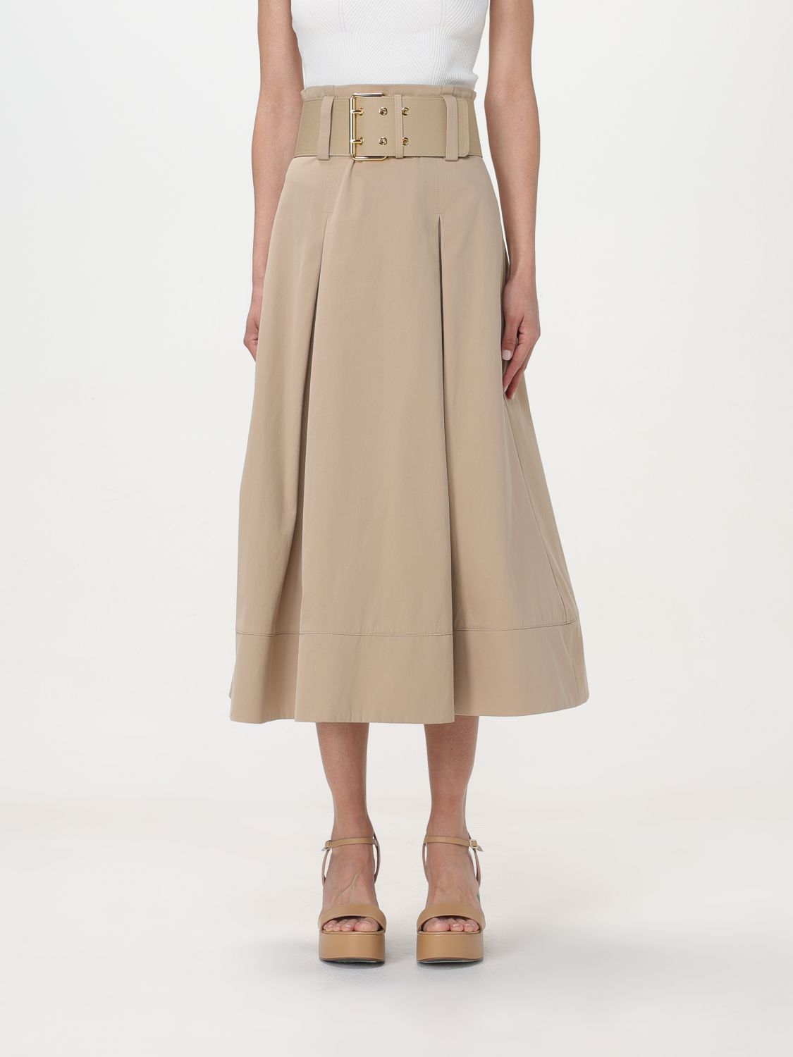 Elisabetta Franchi Skirt  Woman Color Sand In 沙色