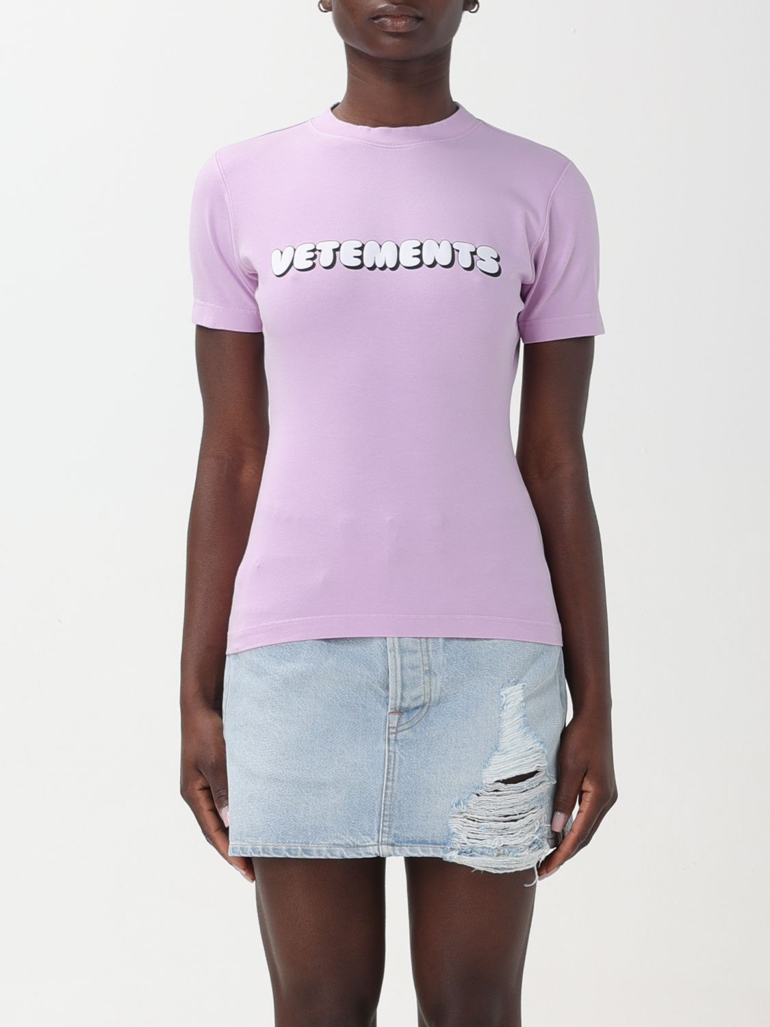 Shop Vetements T-shirt  Woman Color Pink