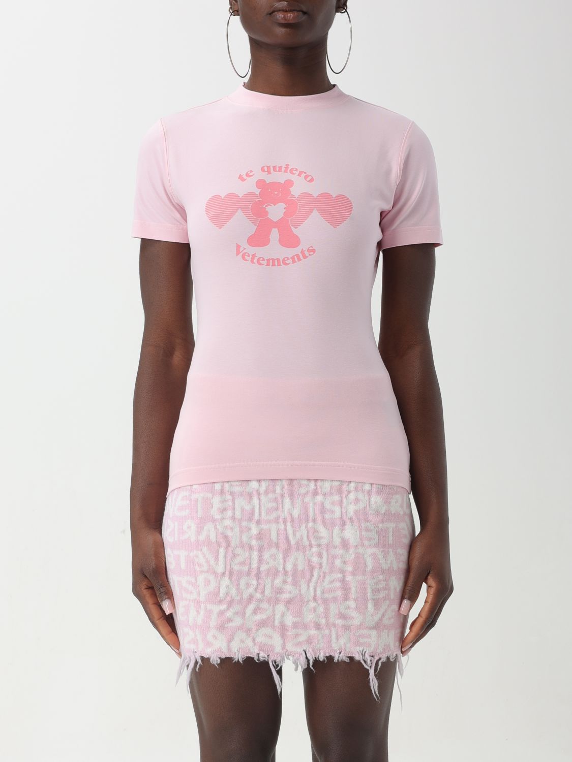 Shop Vetements T-shirt  Woman Color Pink