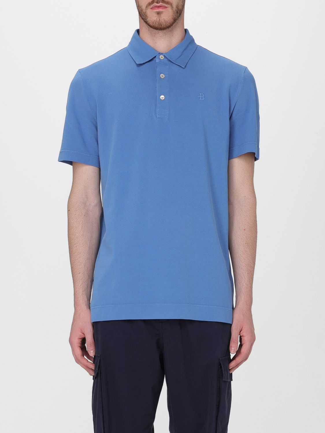 Shop Ballantyne Polo Shirt  Men Color Gnawed Blue In 浅蓝色