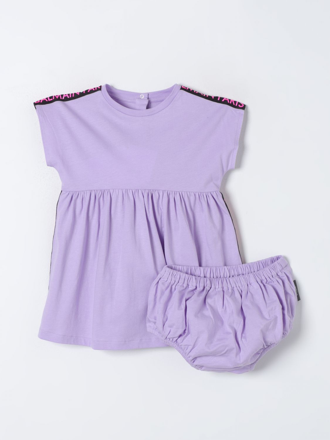 连衣裙 BALMAIN KIDS 儿童 颜色 淡紫色