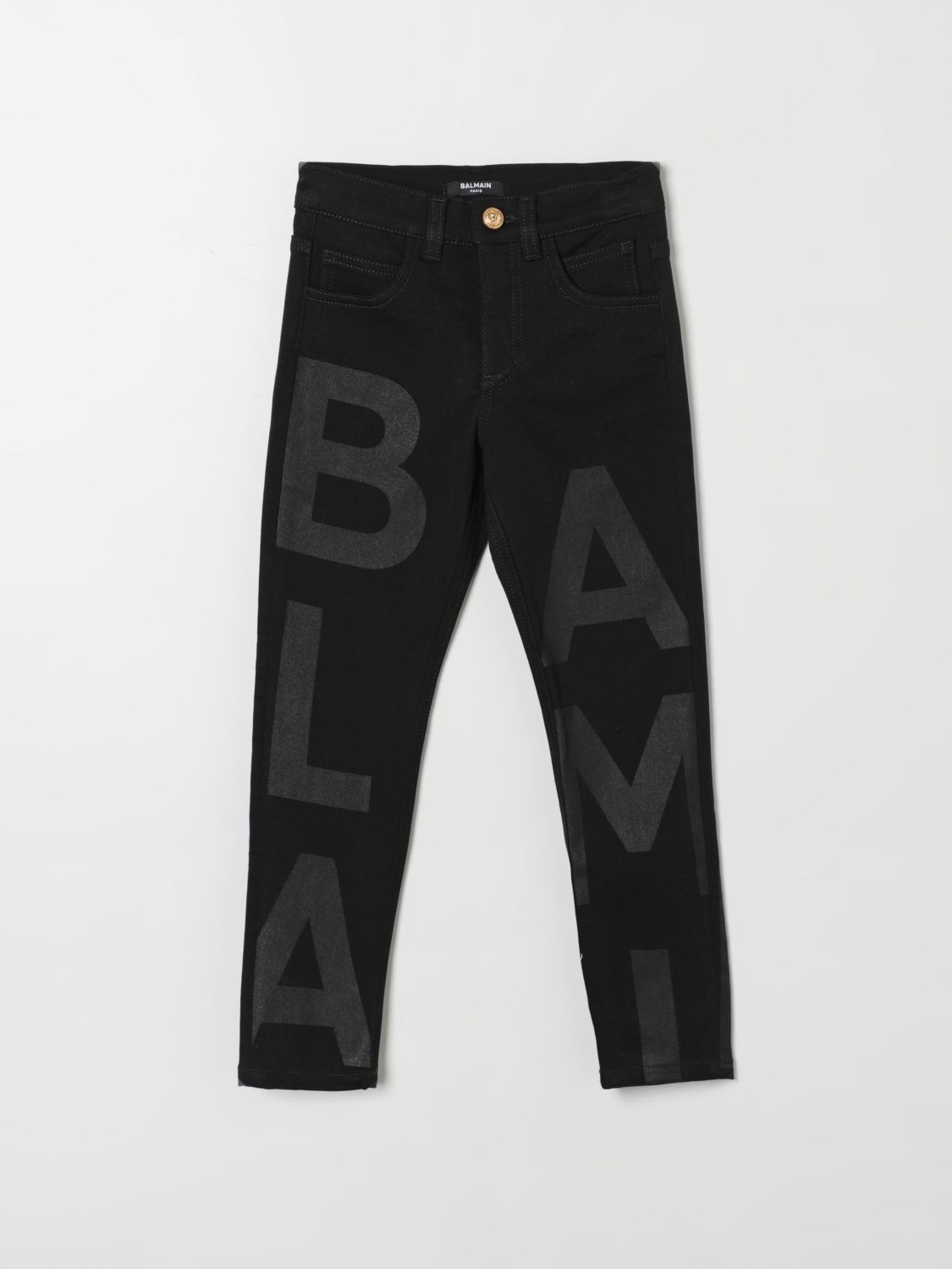 Shop Balmain Pants  Kids Kids Color Black