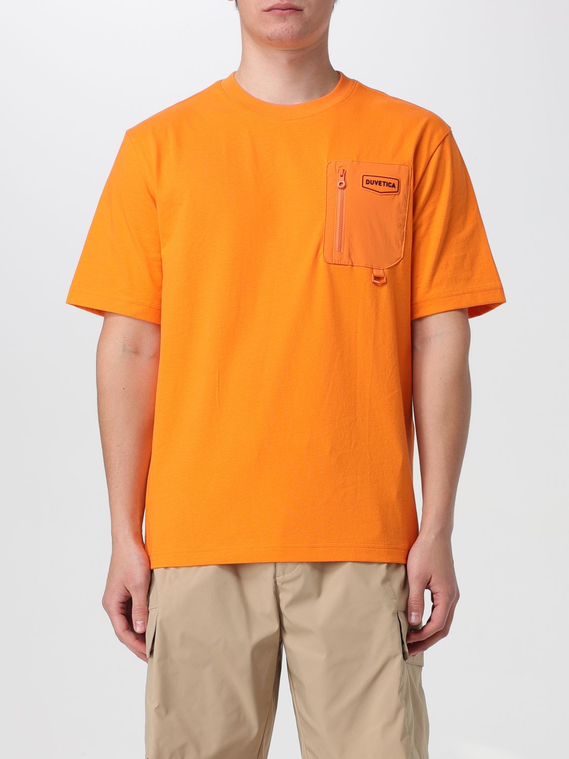 Shop Duvetica T-shirt  Men Color Orange