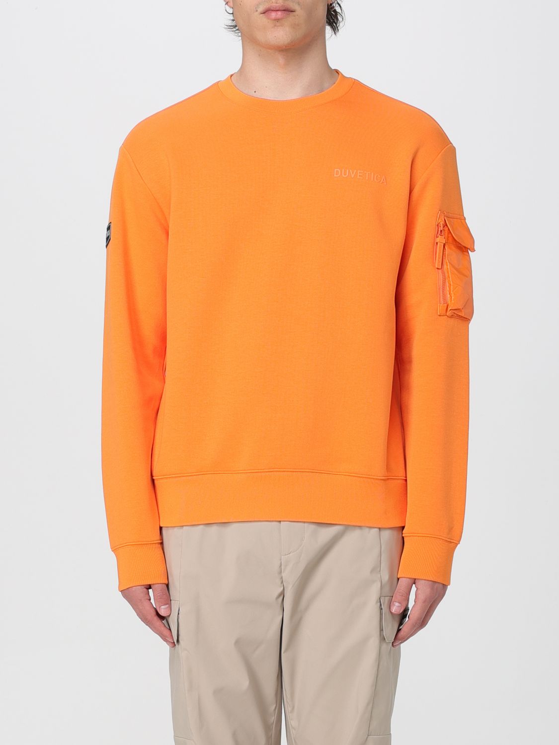 Shop Duvetica Sweatshirt  Men Color Orange