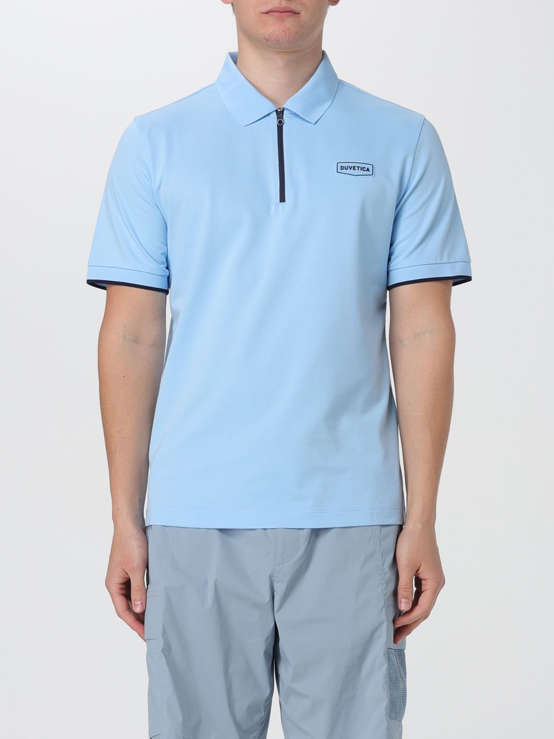 Shop Duvetica Polo Shirt  Men Color Blue