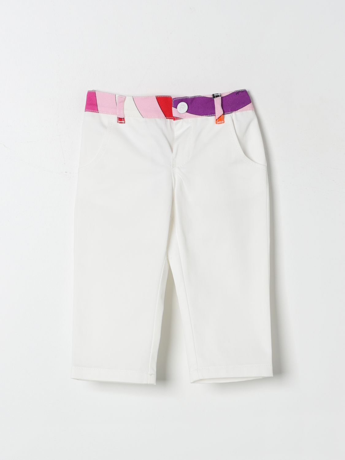Shop Emilio Pucci Junior Pants  Kids Color Ivory