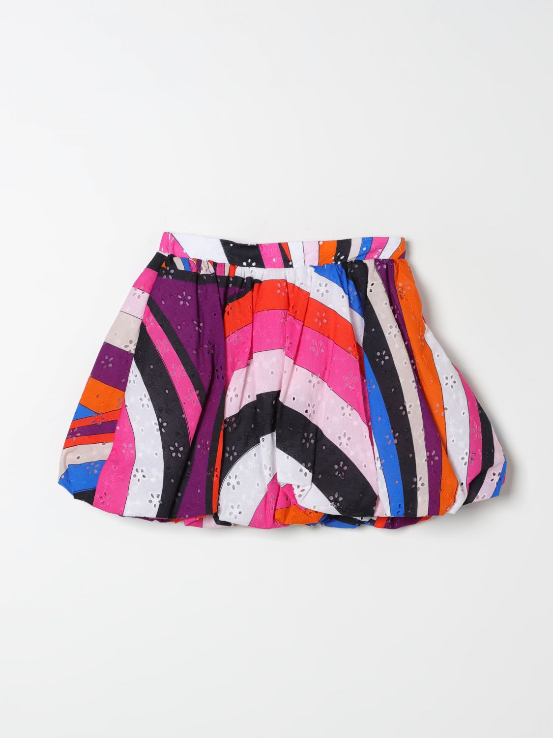Shop Emilio Pucci Junior Skirt  Kids Color Multicolor