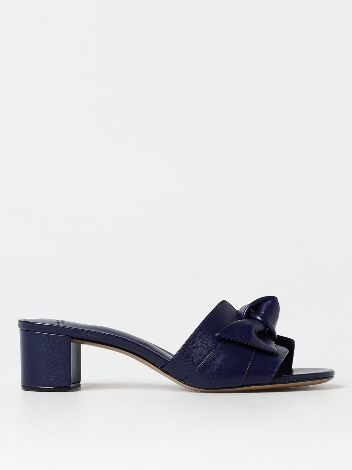 Alexandre Birman Maxi Clarita Block 45 Leather Sandal In Blue