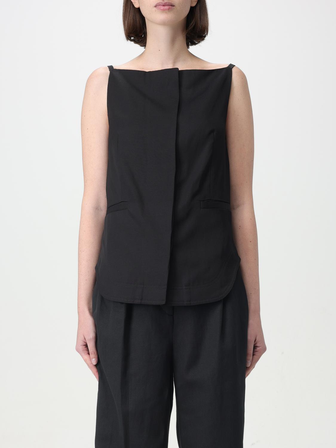 Loulou Studio Mihant Sleeveless Viscose Blend Top In Black