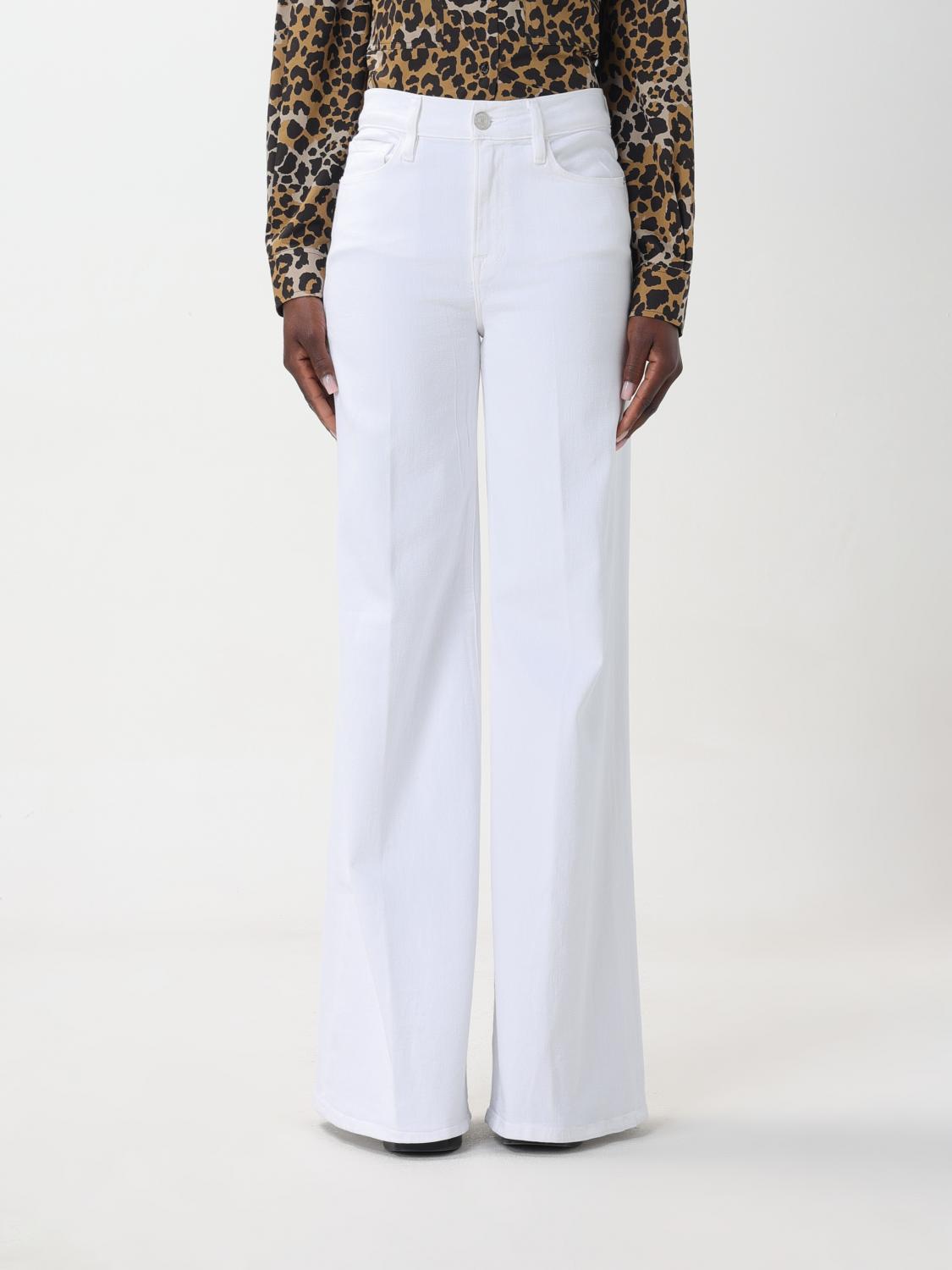 Frame Pants Woman Color White In White