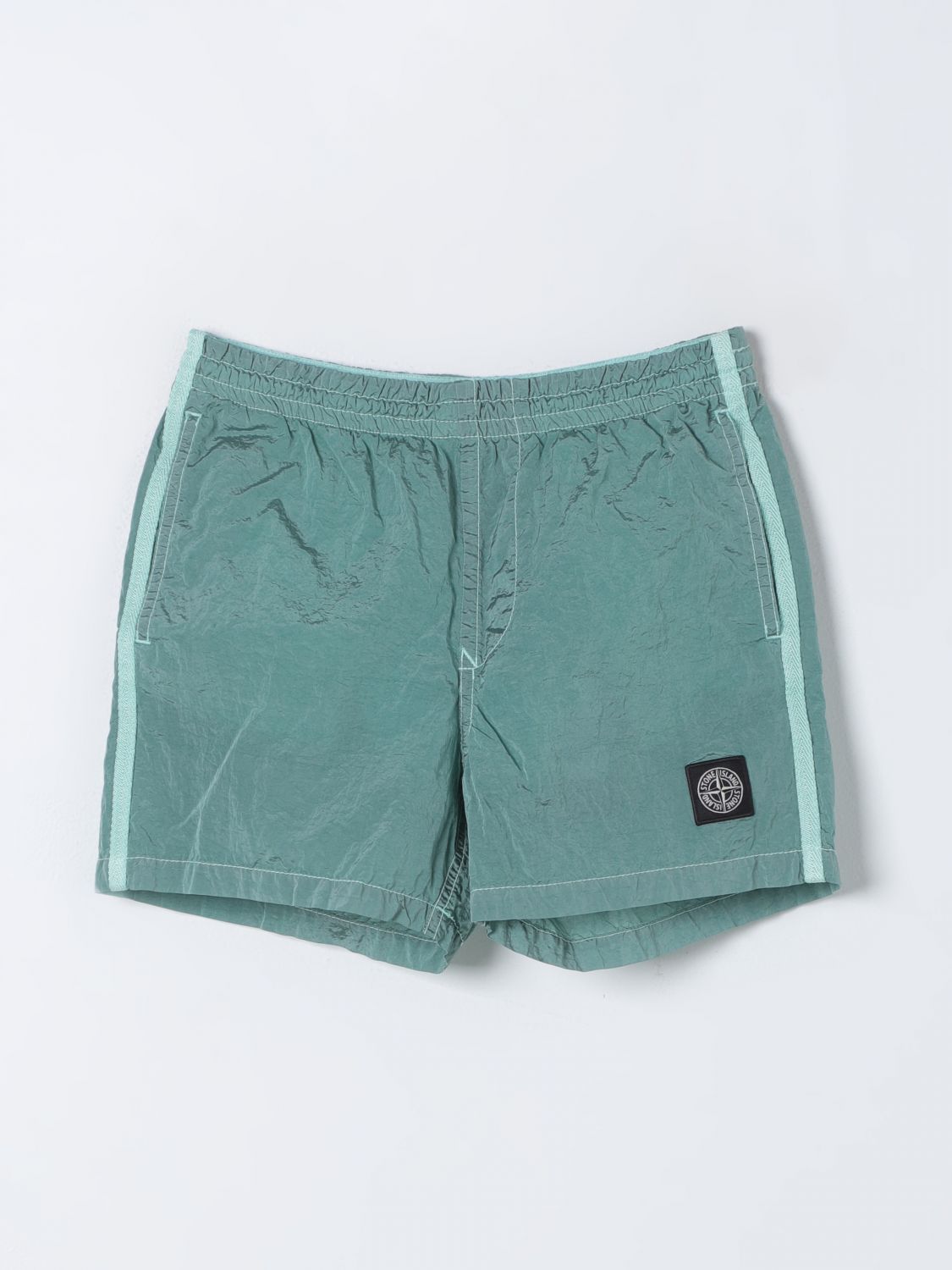 Stone Island Shorts Junior Kids Color Green In Green