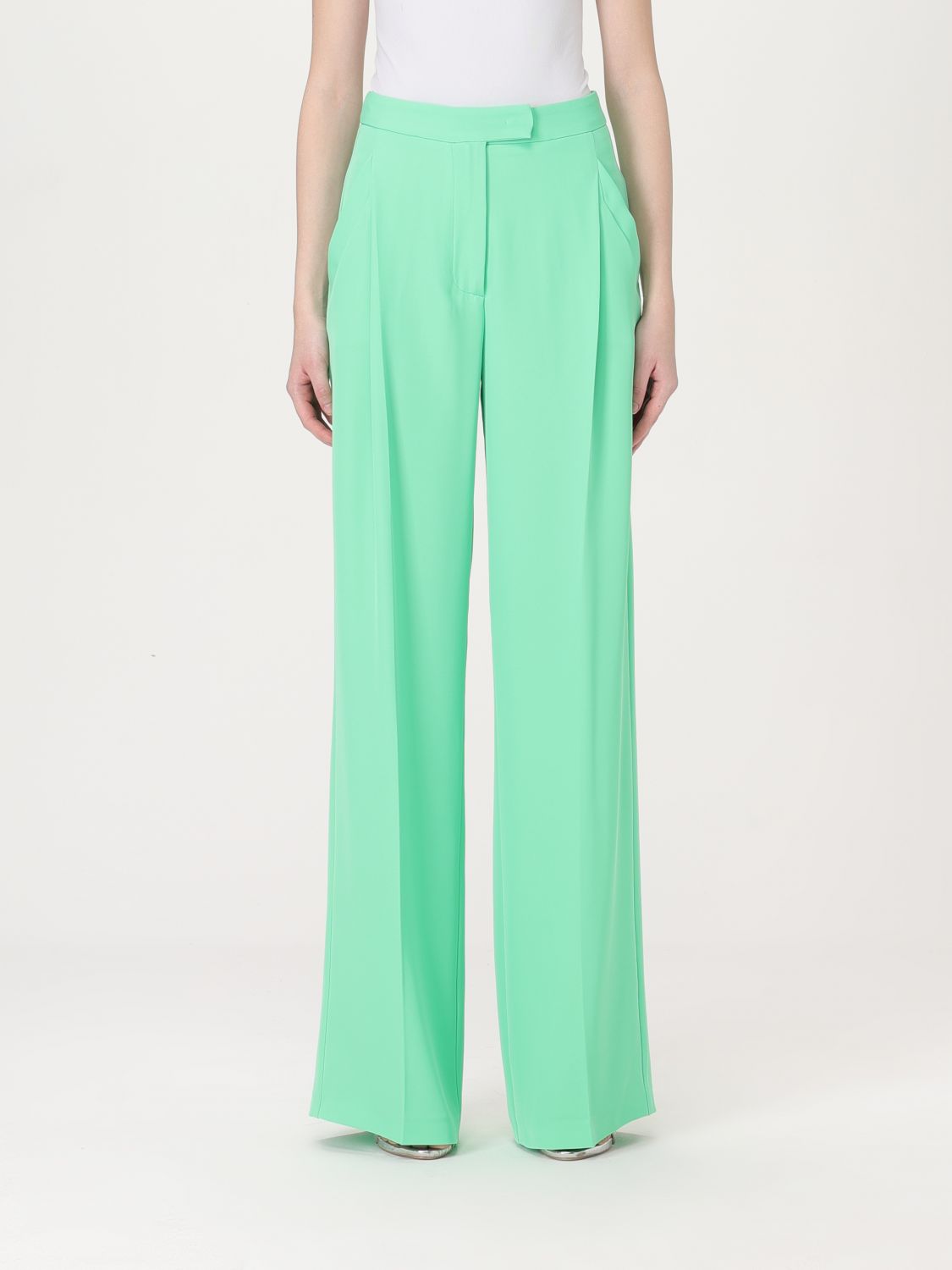 Shop Simona Corsellini Pants  Woman Color Green