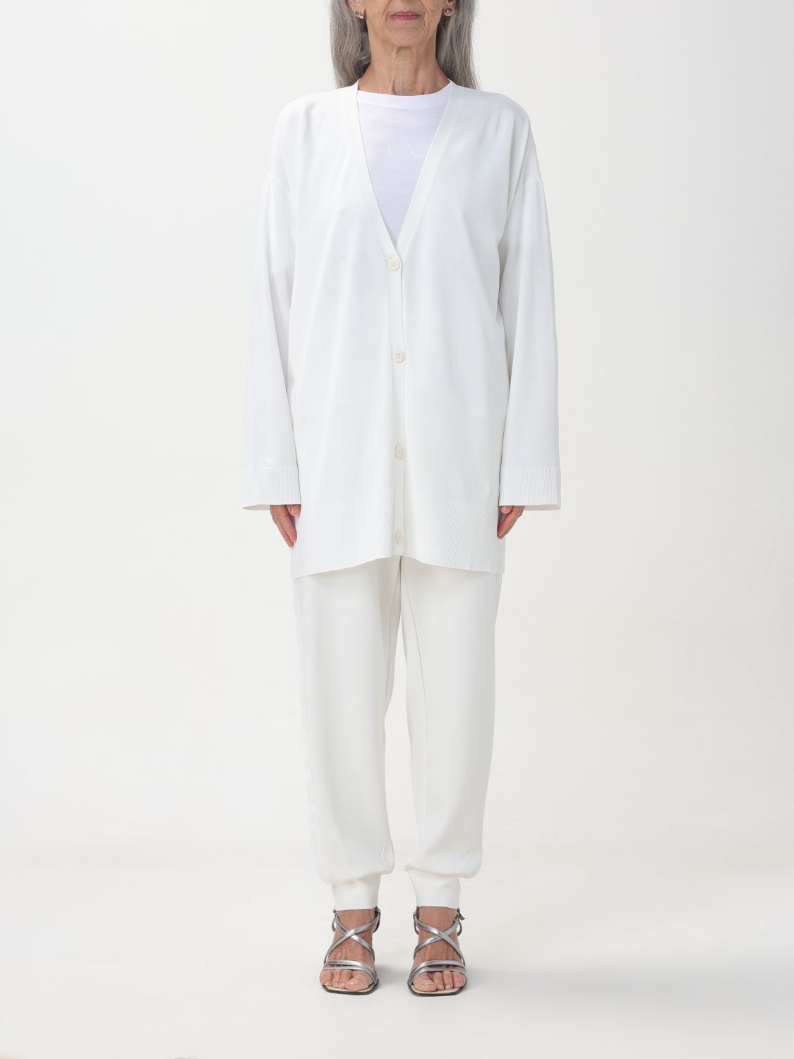 Shop Armani Exchange Cardigan  Woman Color White