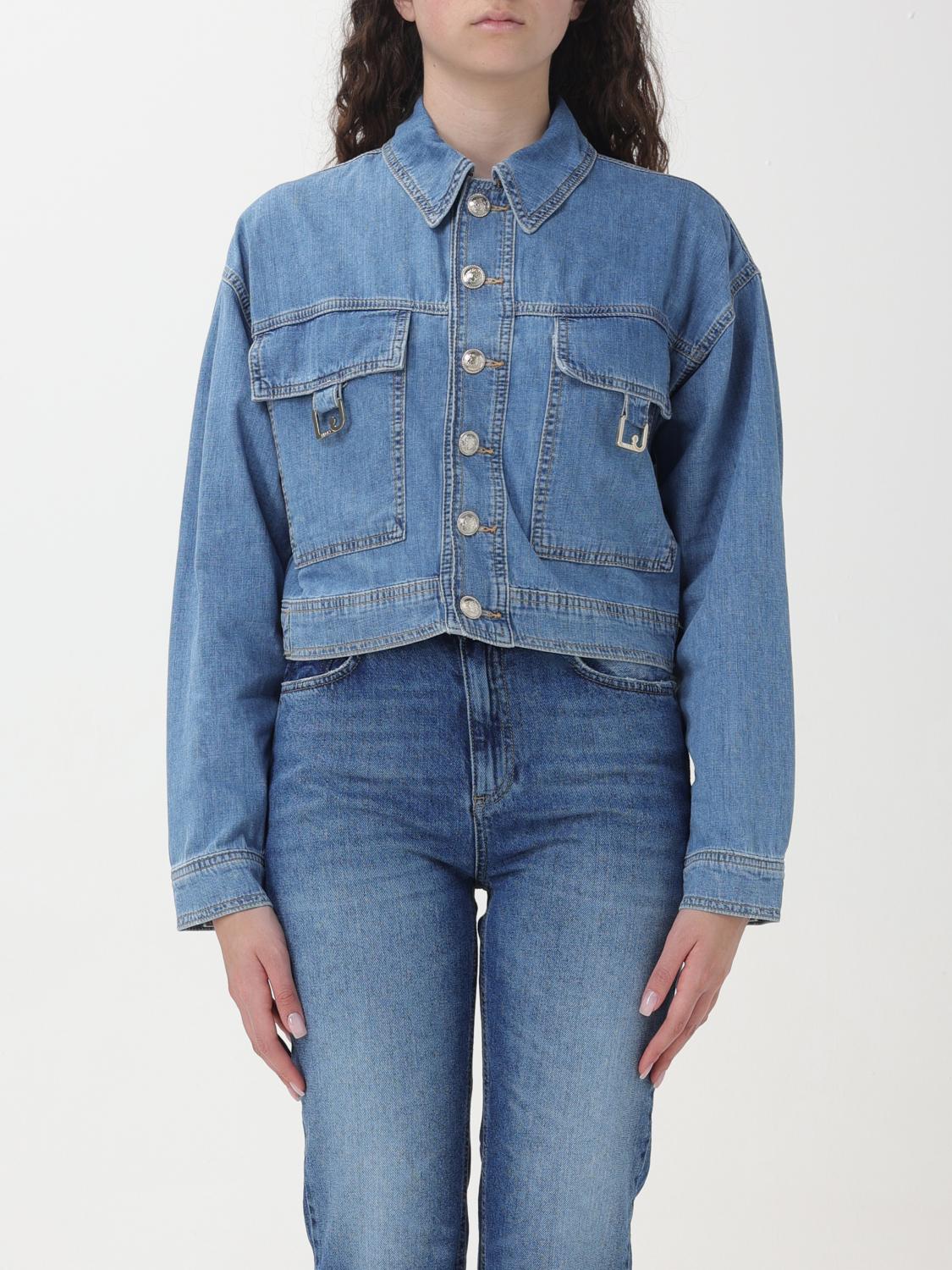 Shop Liu •jo Jacket Liu Jo Woman Color Denim