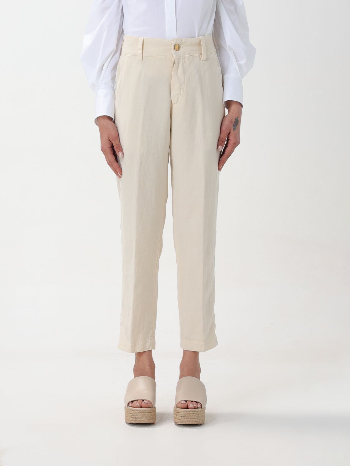 Shop Pt01 Pants  Woman Color Ivory