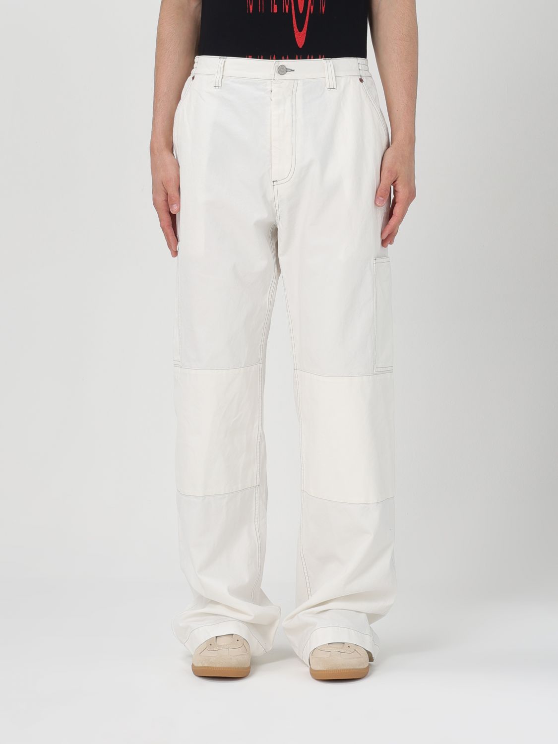 Shop Mm6 Maison Margiela Pants  Men Color White