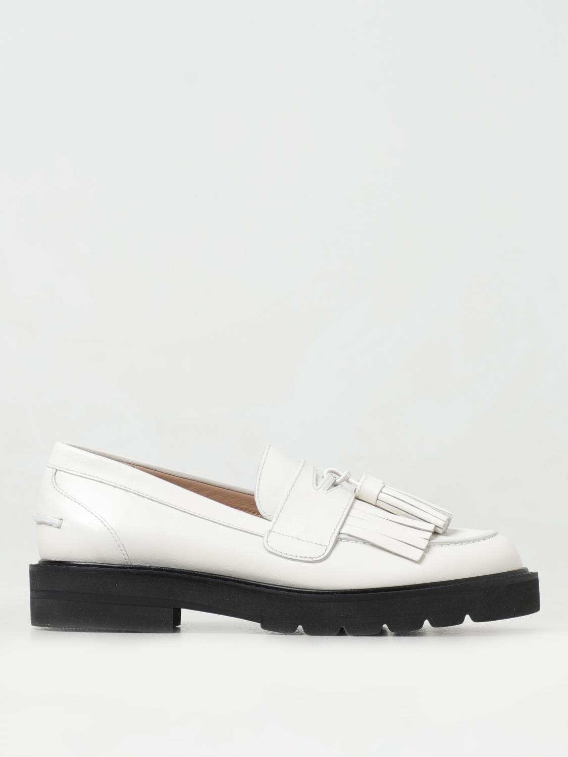 stuart weitzman white loafers