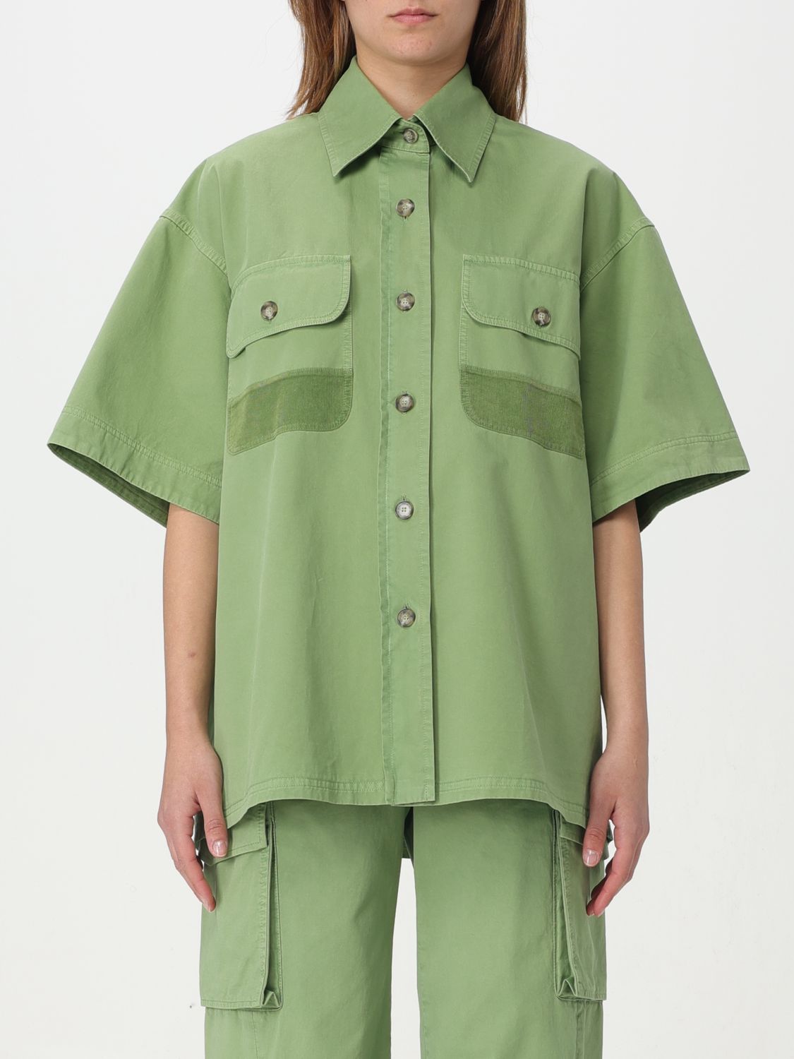 Shop Stella Mccartney Shirt  Woman Color Green