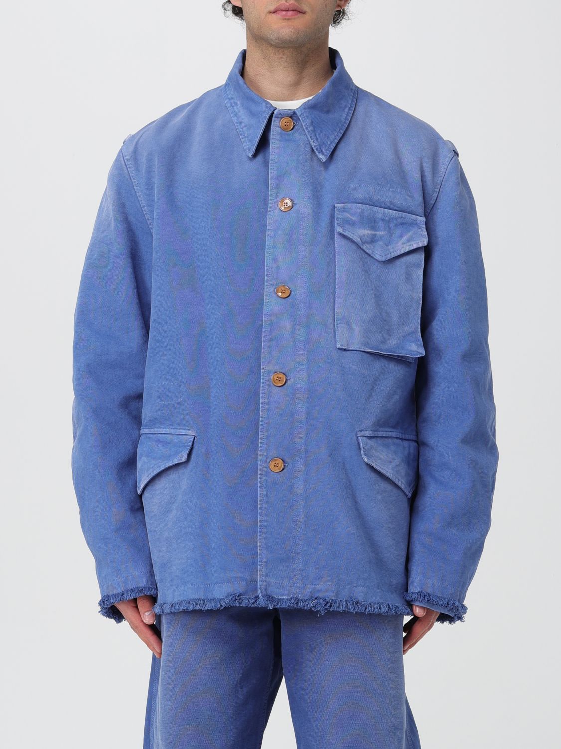Shop Marni Jacket  Men Color Blue