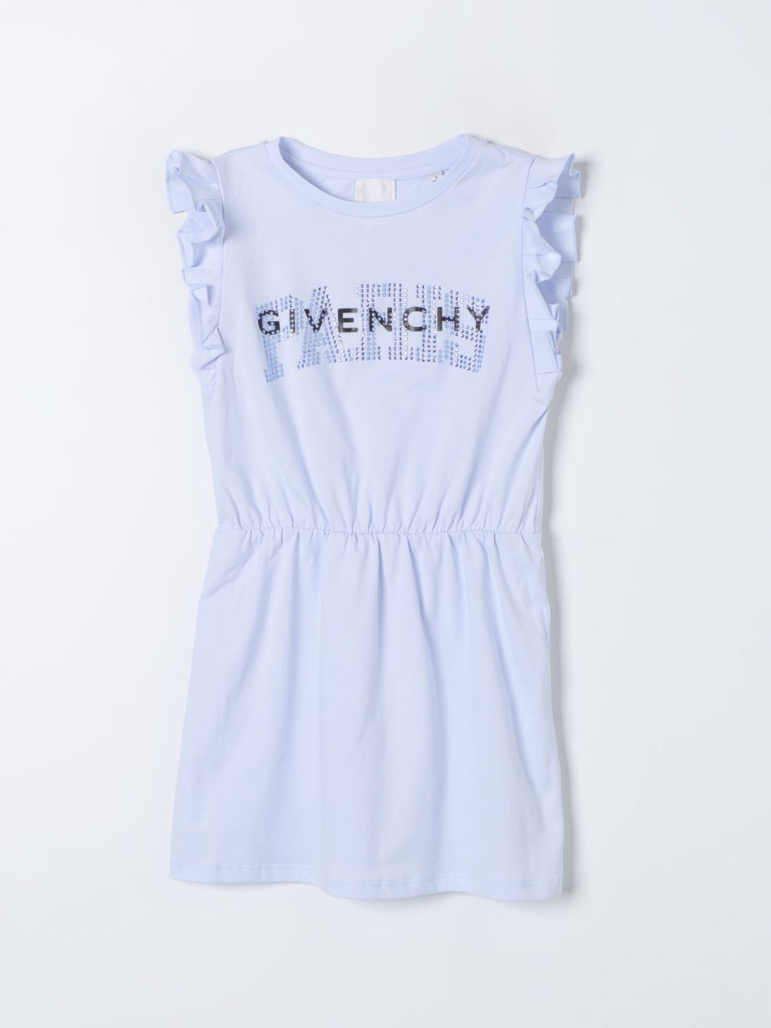 Shop Givenchy Dress  Kids Color Gnawed Blue