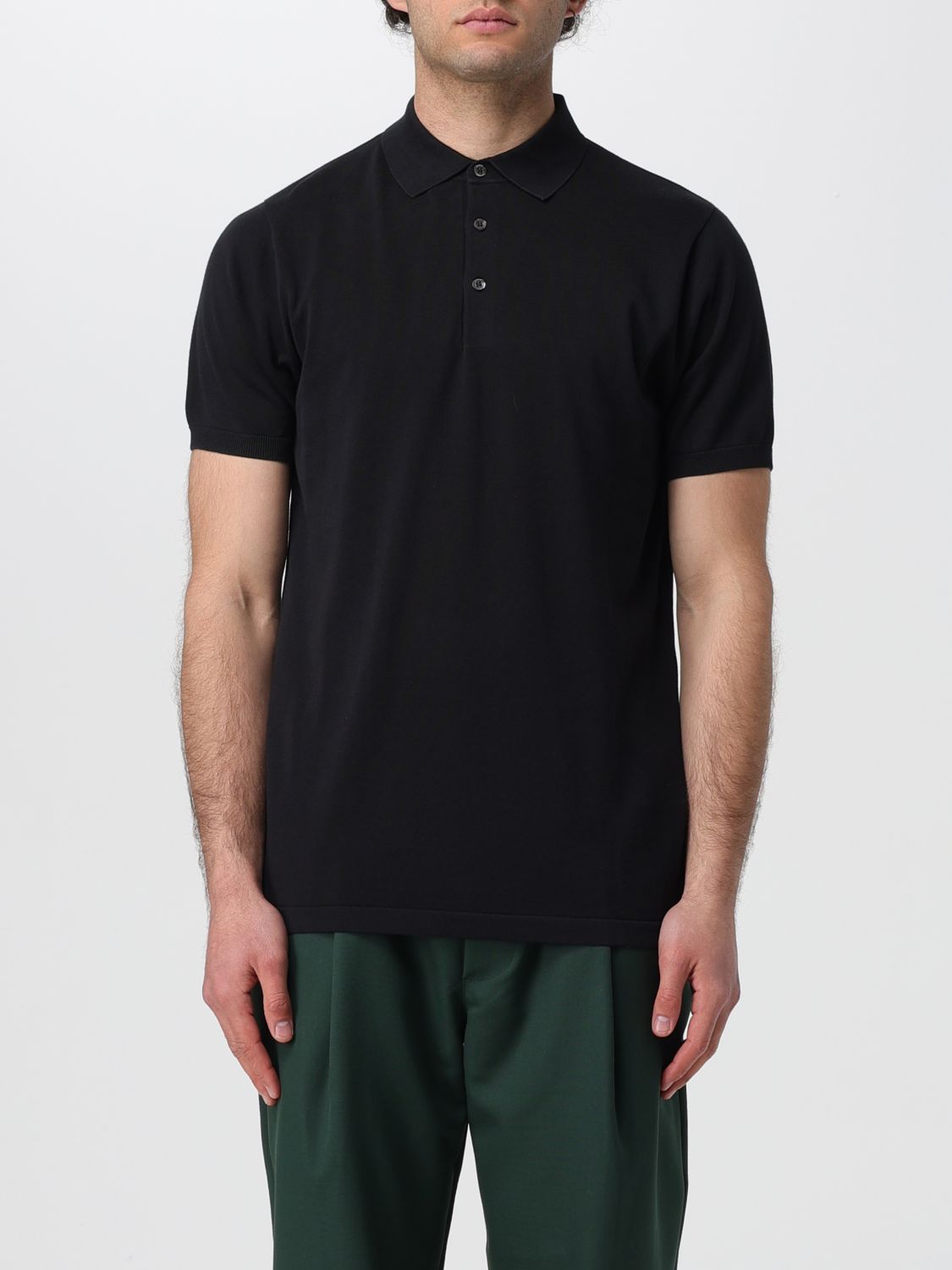 Shop Aspesi Polo Shirt  Men Color Black