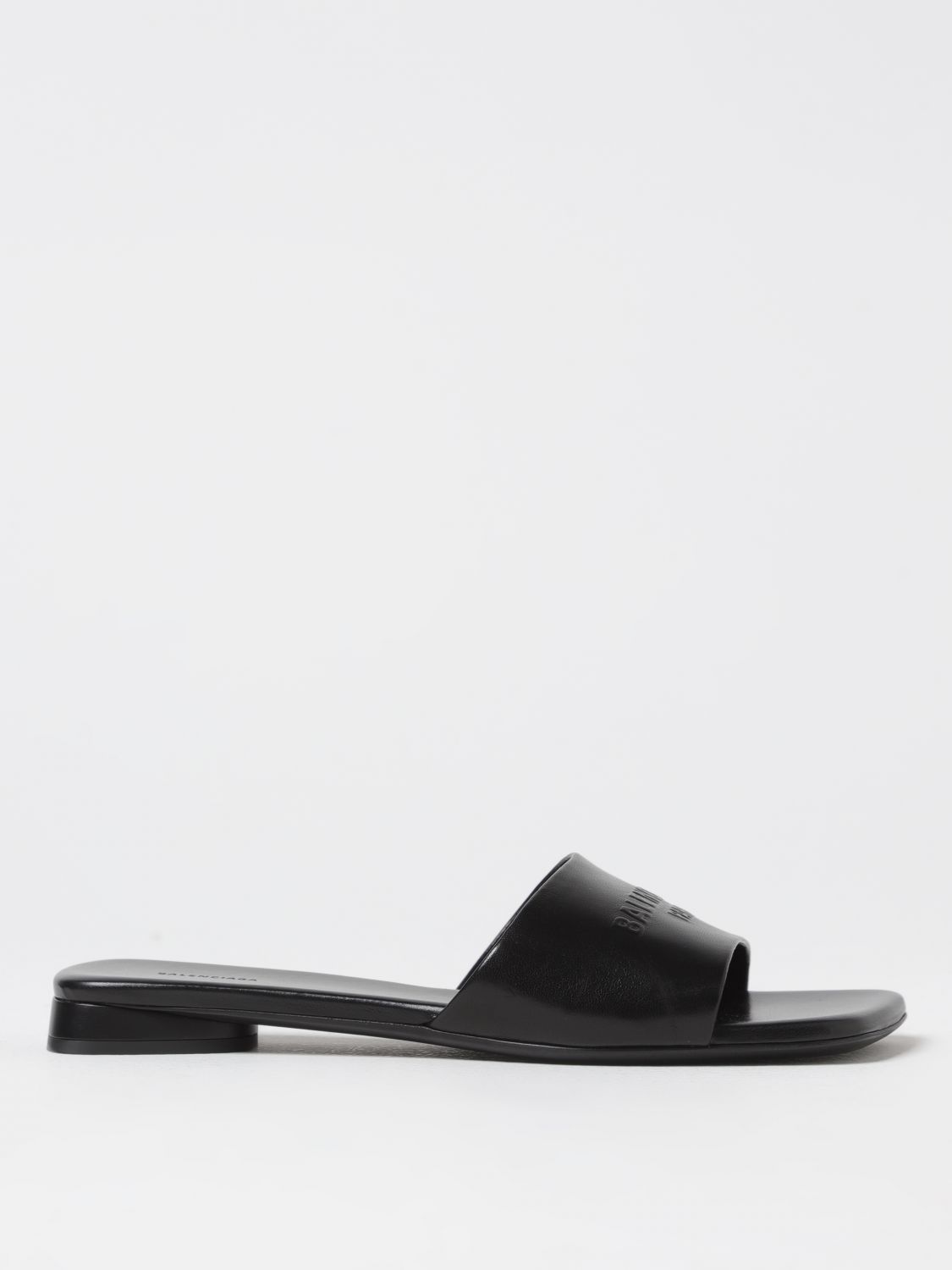 Shop Balenciaga Flat Sandals  Woman Color Black
