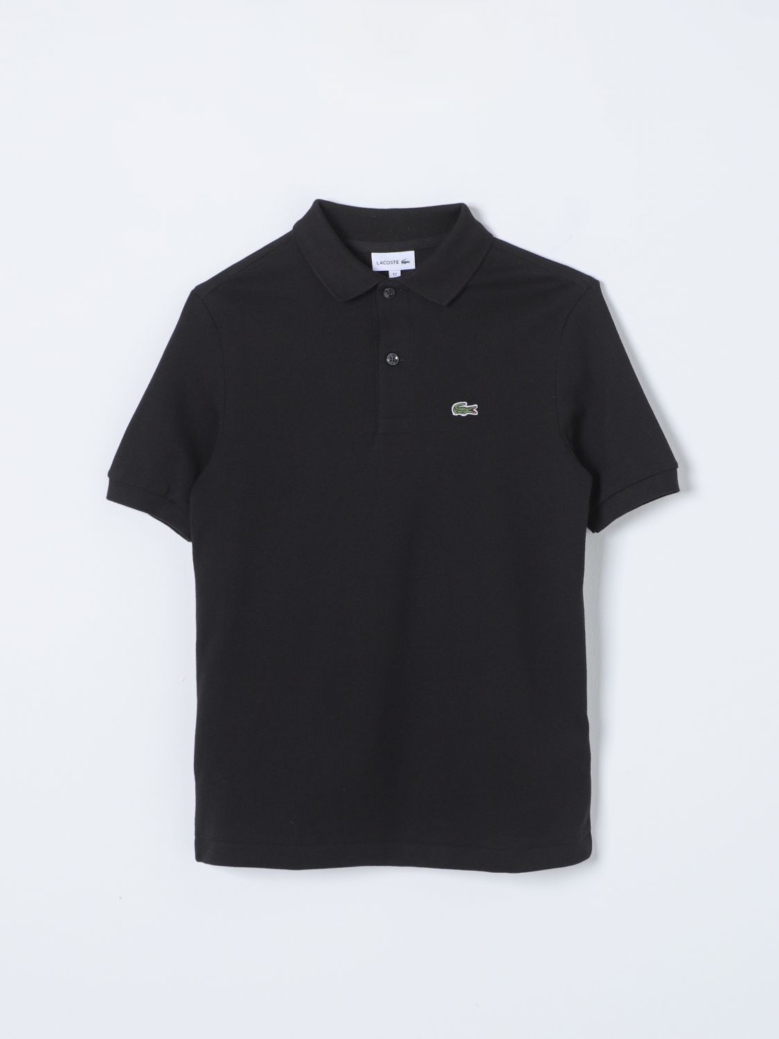 Shop Lacoste Polo Shirt  Kids Color Black