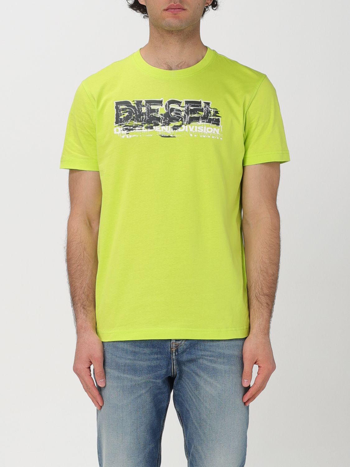 Shop Diesel T-shirt  Men Color Green